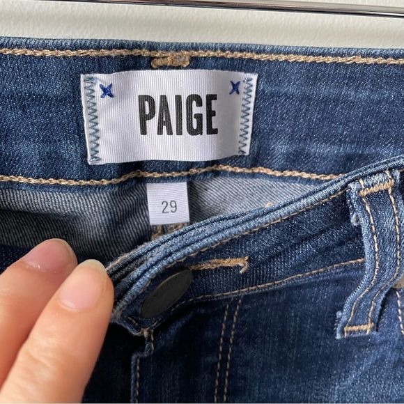 PAIGE Verdugo Crop Dark Wash Skinny Jeans - Picture 3 of 4